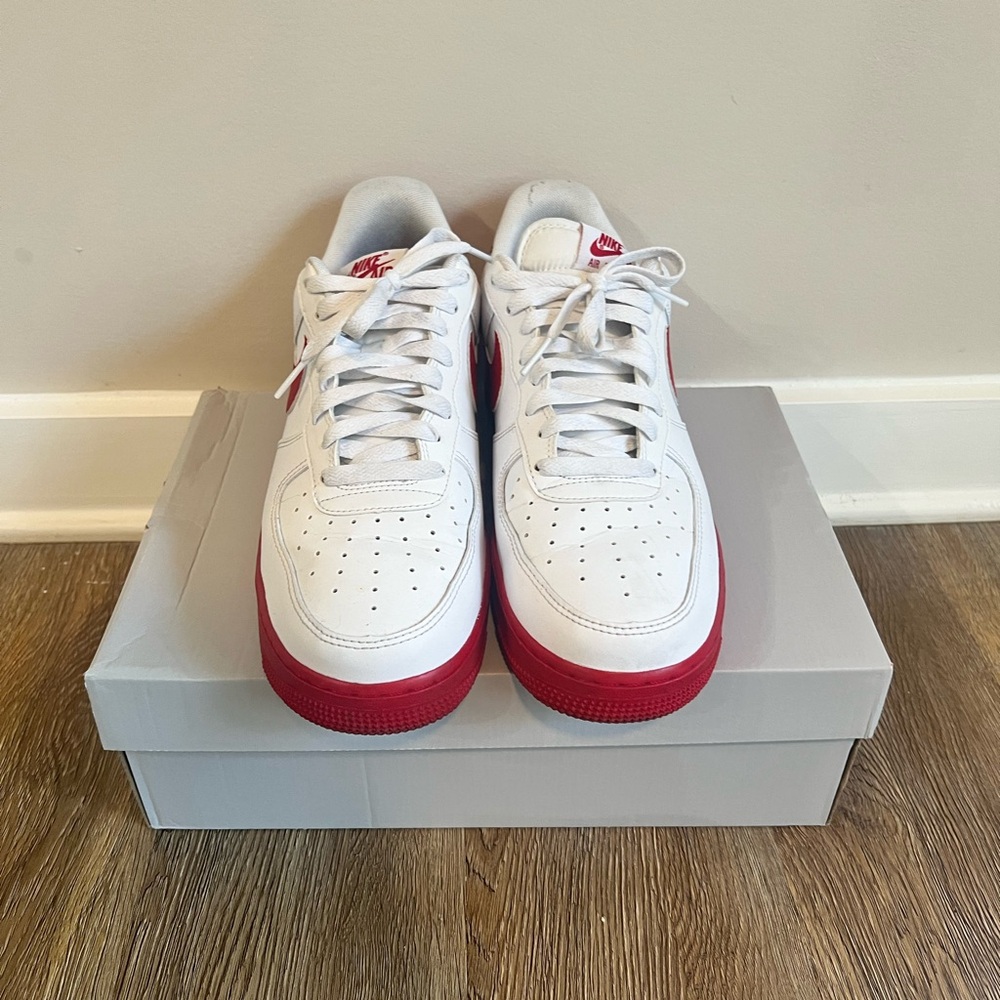 Nike Air Force 1 Low White Red Midsole